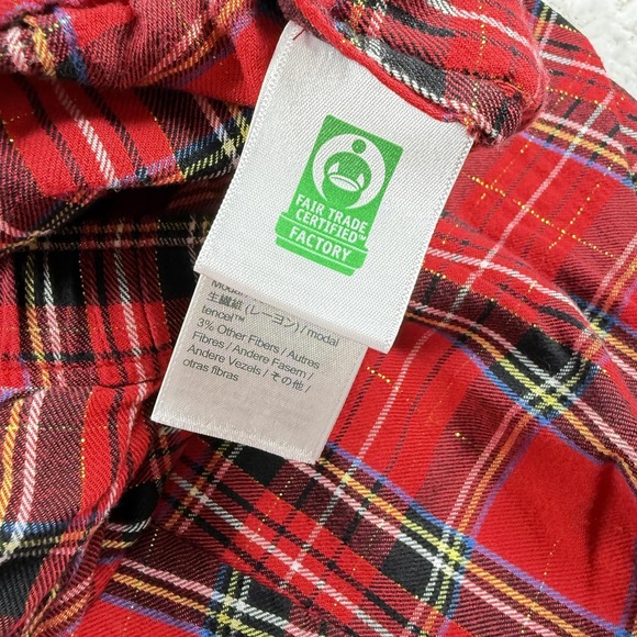 J Crew Pajama Pants Womens S Red Plaid Holiday Lounge Cabincore Lagenlook - Picture 10 of 13